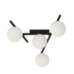 Emibig Plafonnier Smart Acier Noir | Convient pour 4x E14 - Max 10W