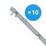 Lot 10x Noxion Réglette LED Étanche Boîtier Vide  Poseidon V2.0 | Convient Pour 1x120cm Tube LED