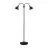 Nordlux Ray Lampadaires Salon Métal Noir | Convient pour 2x E14