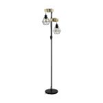Eglo Vloerlamp Townshend 5 Staal Hout Zwart | IP20 - Geschikt voor 2x E27 