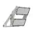 Ledvance LED Floodlight Max Radial 10 Aluminium Grijs 900W 186800lm 180D - 830 Warm Wit | IP66 - Symmetrisch
